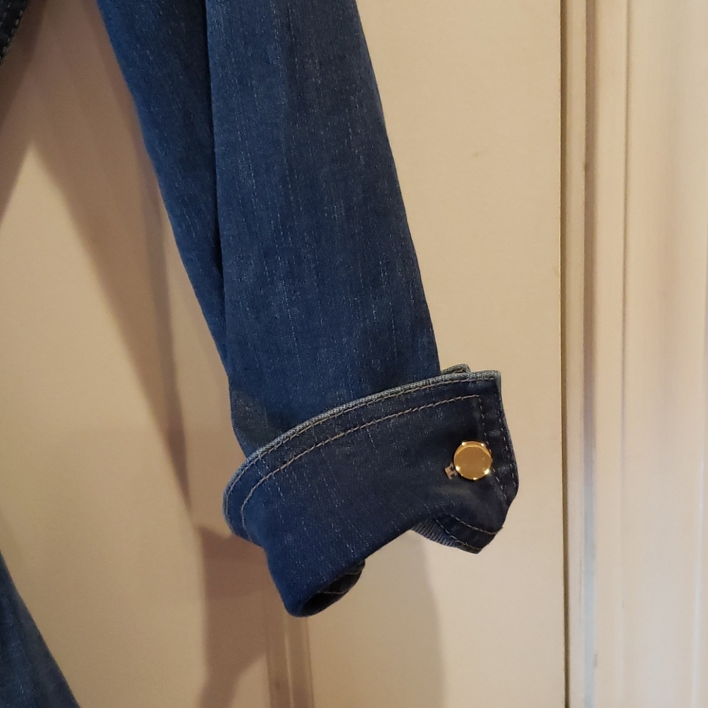 WHBM Blue Jean Everyday Soft Denim Dress sz 6 - Picture 6 of 12